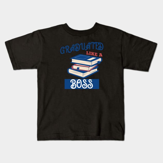 Graduated Like a Boss Kids T-Shirt by Glenn Landas Digital Art